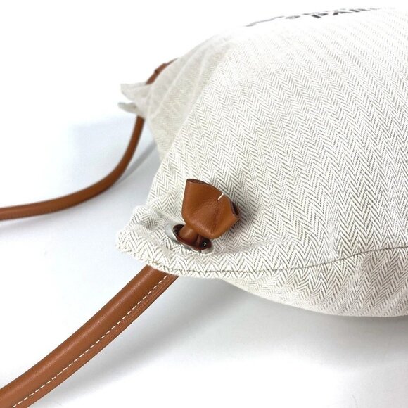 HERMES logo Sac Aline MM Backpack ToileChevron / Barenia Beige/Brown main image 16